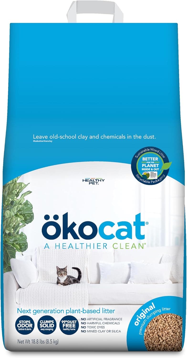 okocat Original Premium Clumping Wood cat litter