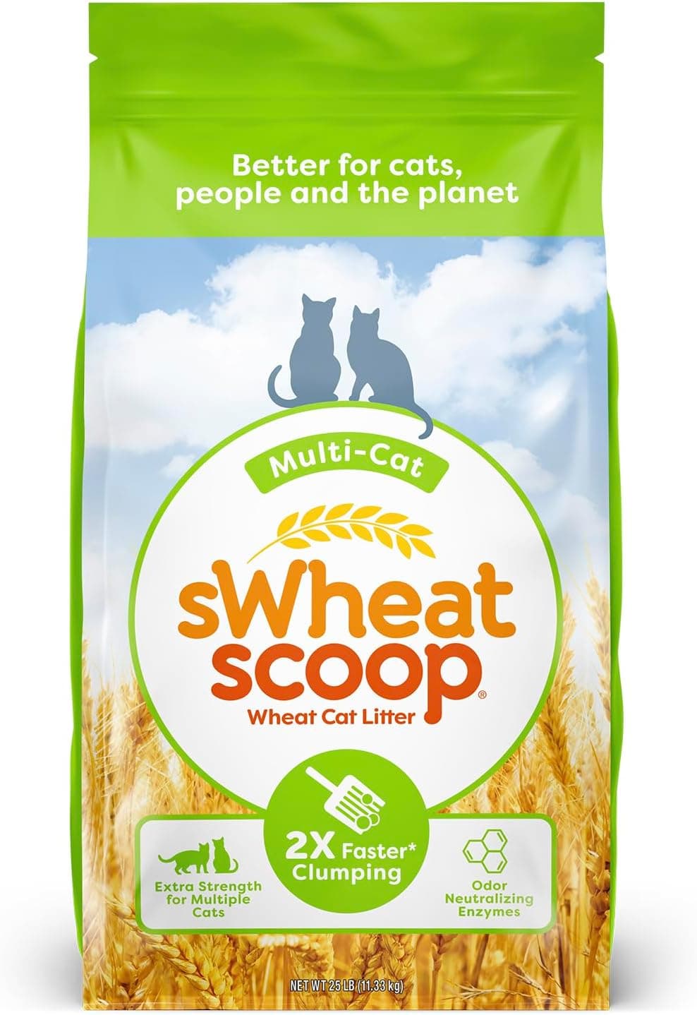 sWheat Scoop Multi-Cat natural cat litter